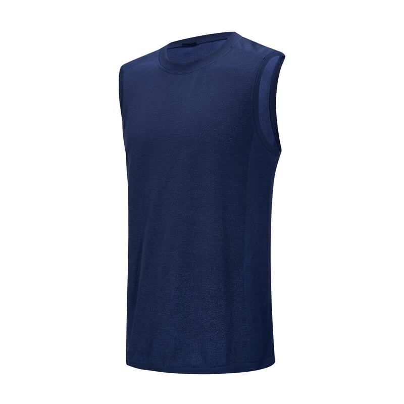 Tank Top Herren Yoga nahtlos - marineblau