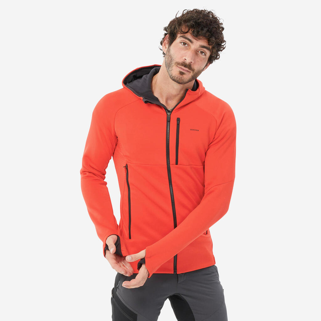 Ανδρικό Μπουφάν Fleece για Πεζοπορία - MH500 Με κουκούλα