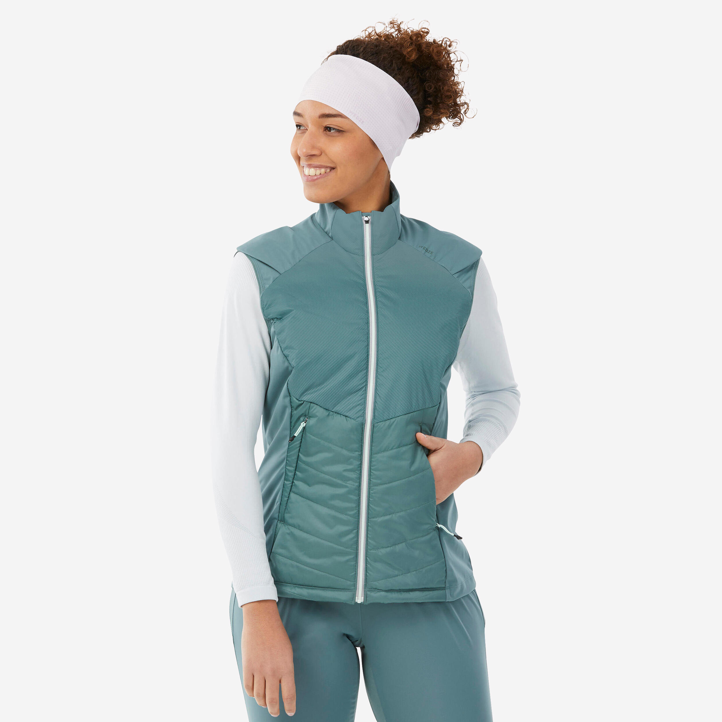 INOVIK 500 WOMEN'S CROSS-COUNTRY SKI GILET - GREEN