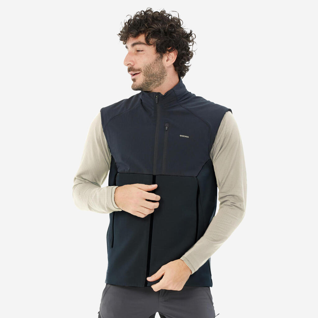 Ανδρικό fleece γιλέκο για ορεινή πεζοπορία - MH500