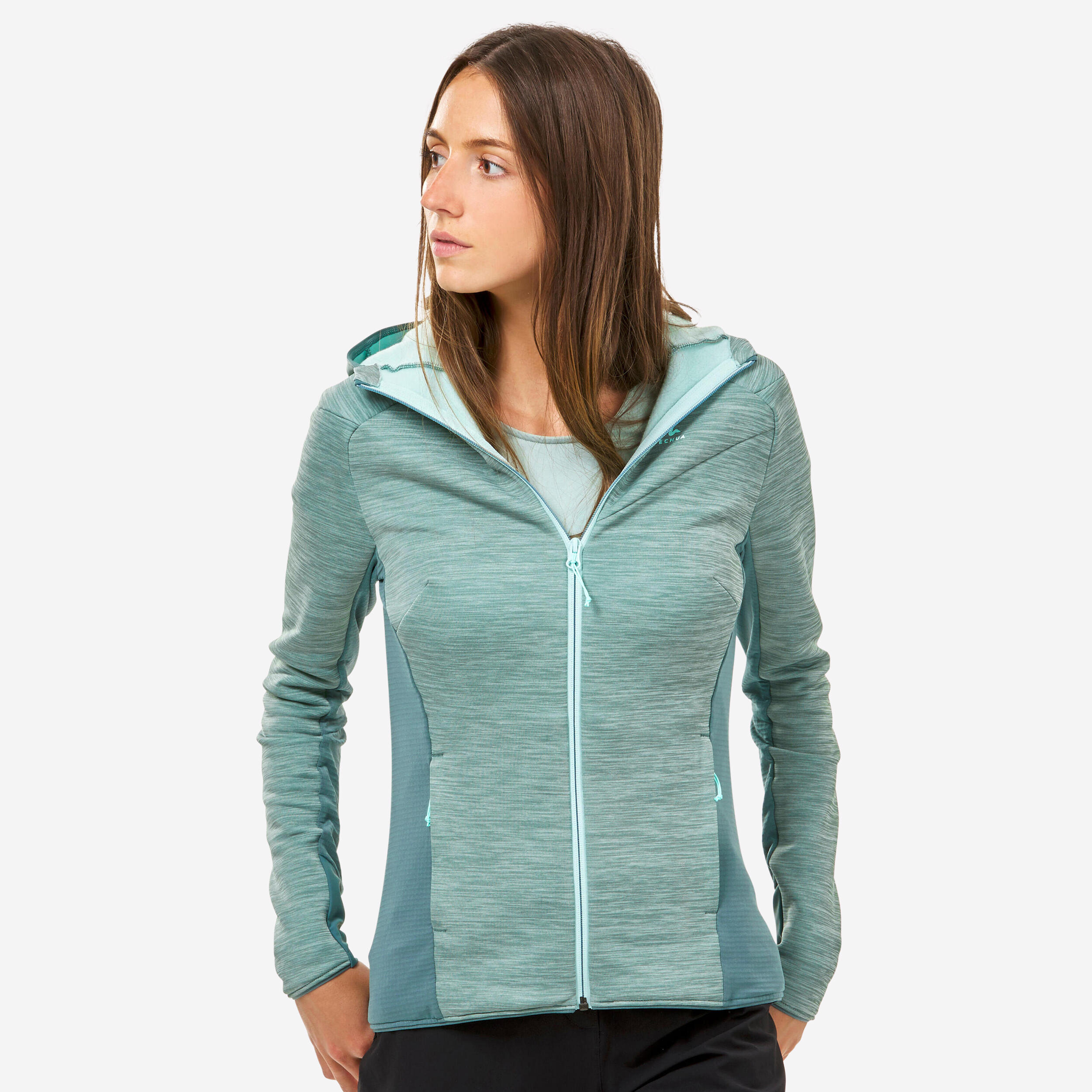 Quechua - Veste Polaire Fine De Randonnée - Mh520 Light - Femme - Polaire - Randonnees Et Trekking Femme - Vert - 38 S - Decathlon