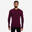 THERMOSHIRT VOOR VOLWASSENEN KEEPDRY 500 LANGE MOUWEN BORDEAUX