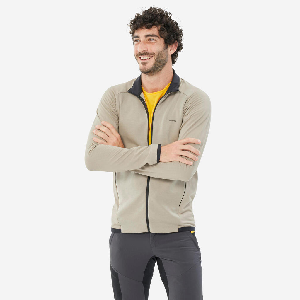 Ανδρικό λεπτό μπουφάν fleece πεζοπορίας - mh500 Light