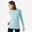 Laufshirt langarm Damen warm - Zip hellblau 