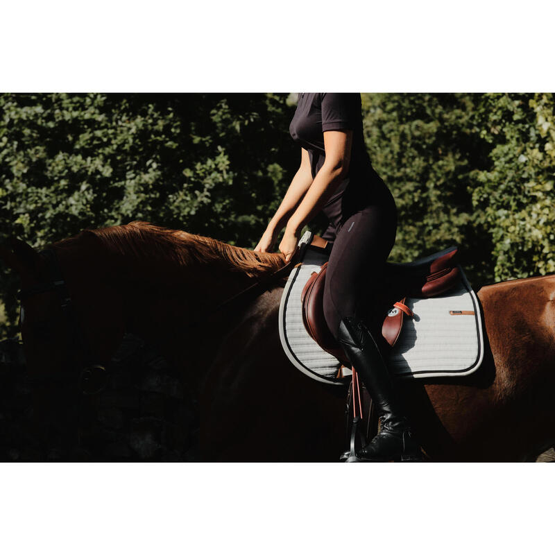 Reitleggings 500 Full Grip Damen schwarz