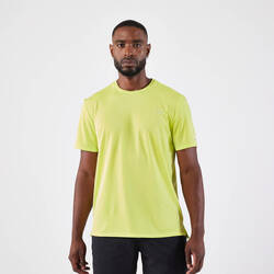 Kaos Lari Pria Kiprun Run 500 Dry Breathable - Kuning Lemon