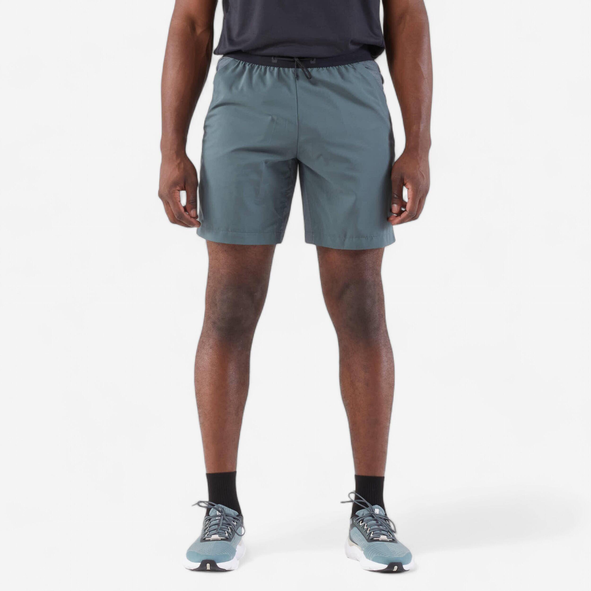 Men's Running Shorts - KIPRUN Run 500 Dry Dark Green Grey
