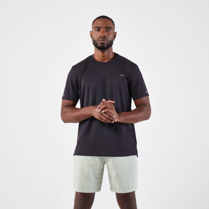 Maglia running uomo RUN 500 DRY nera