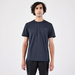 Ademend hardloop T-shirt voor heren Run 500 Dry donkerblauw