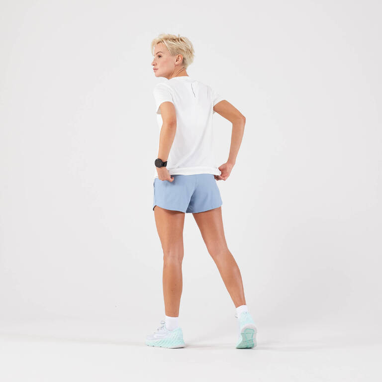 Women's Running & Trail Running Breathable Shorts-KIPRUN Run 500 Dry-blue