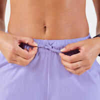 Pantalón corto running transpirable Mujer - KIPRUN Run 500 Dry violeta