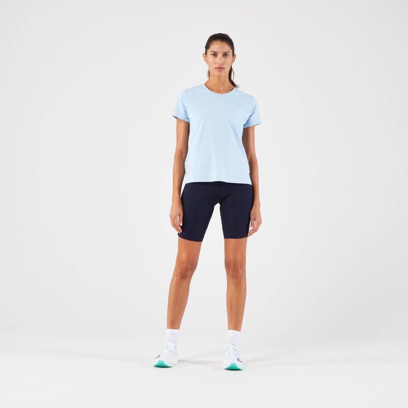 Kadın Tişört - Koşu - Açı Mavi - Kiprun Run 500 Dry