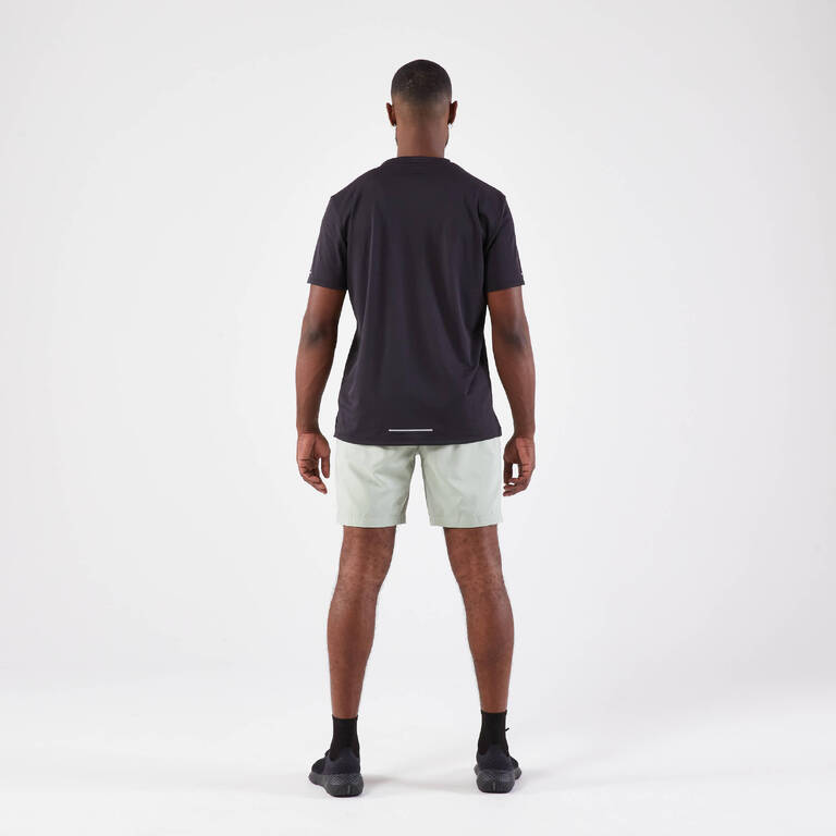 Men's Running Breathable T-shirt KIPRUN Run 500 Dry-Black