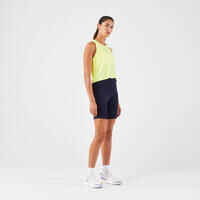 Women's Running Breathable Short Tank Top - KIPRUN Run 500 Dry Yellow