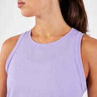 Camiseta sin mangas corta Running transpirable mujer KIPRUN Run 500 Dry violeta 