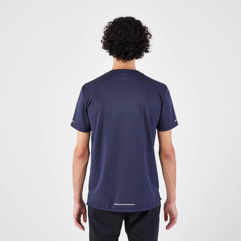 Maglia running uomo RUN 500 DRY blu