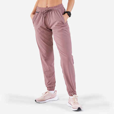 Moteriškos orui laidžios bėgimo kelnės „Dry“, purpurinės