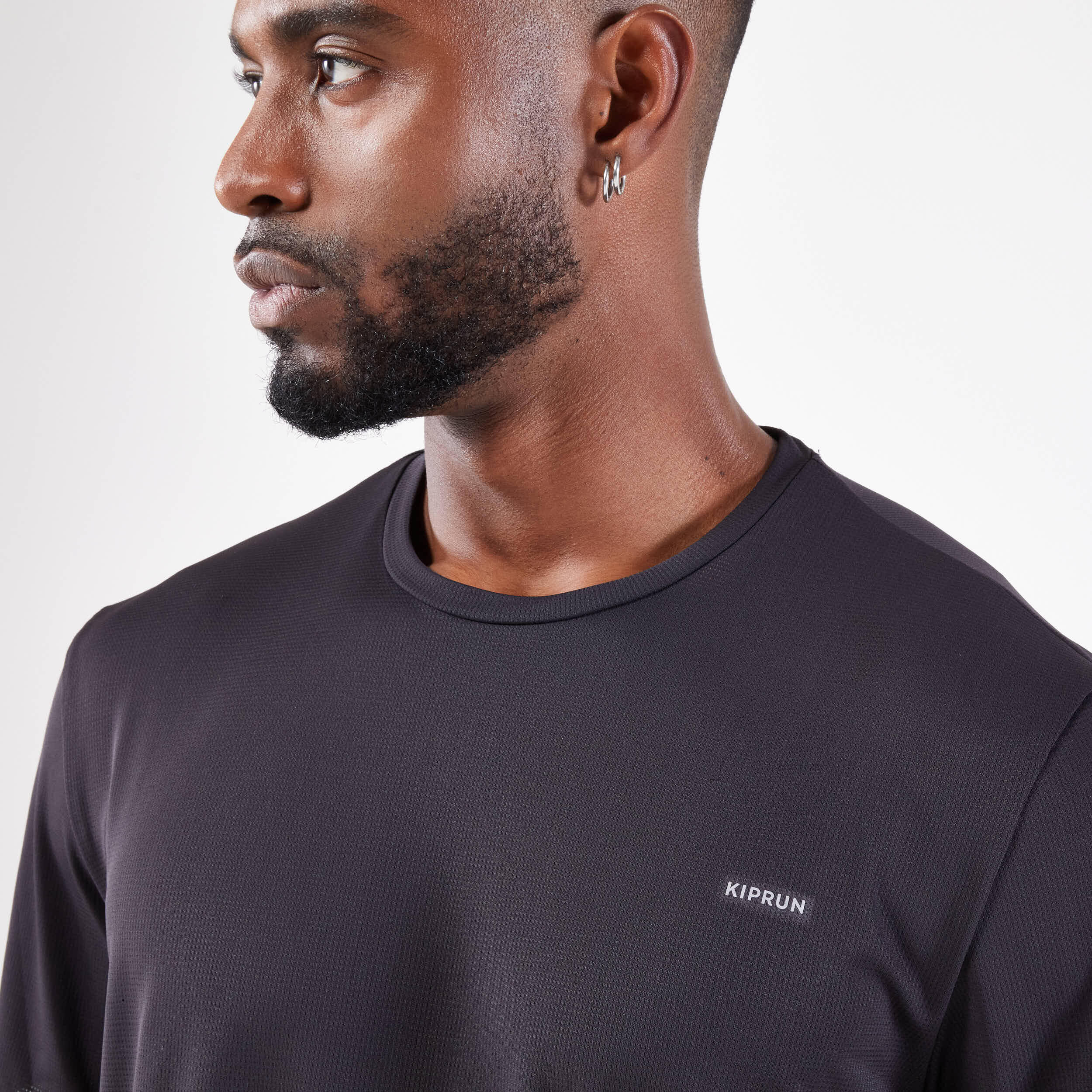 Men's Running Breathable T-shirt Run 500 Dry- SmokedBlack -  4