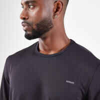 Men's Running Breathable T-shirt KIPRUN Run 500 Dry-Black