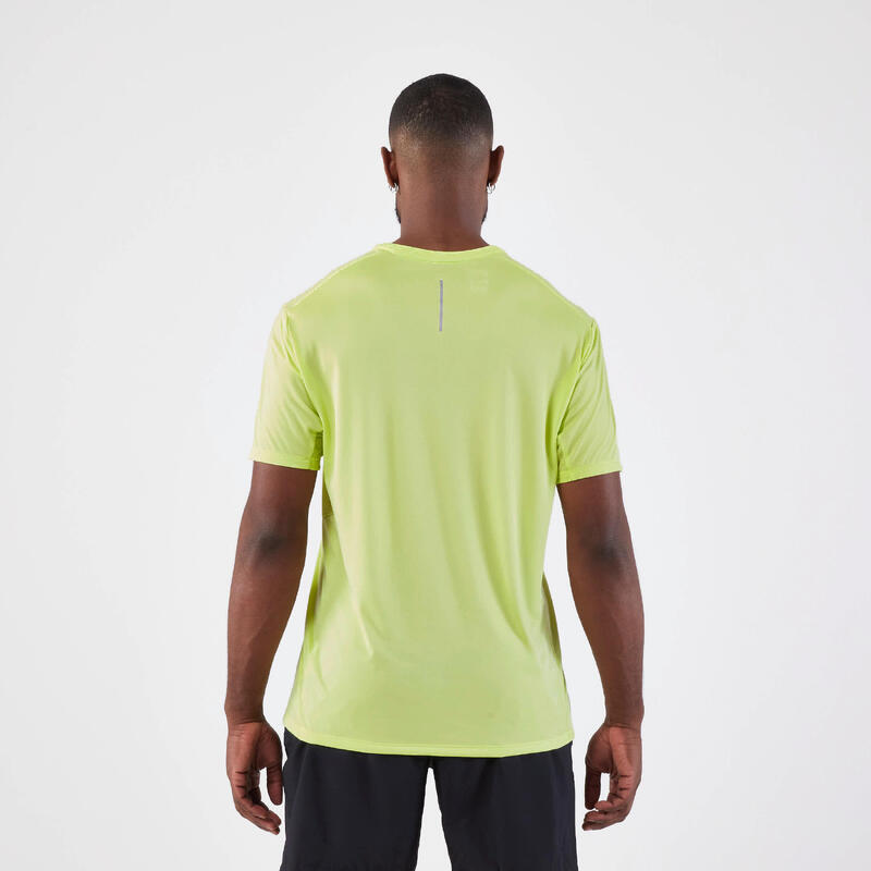 Ademend hardloop T-shirt voor heren Dry+ geel