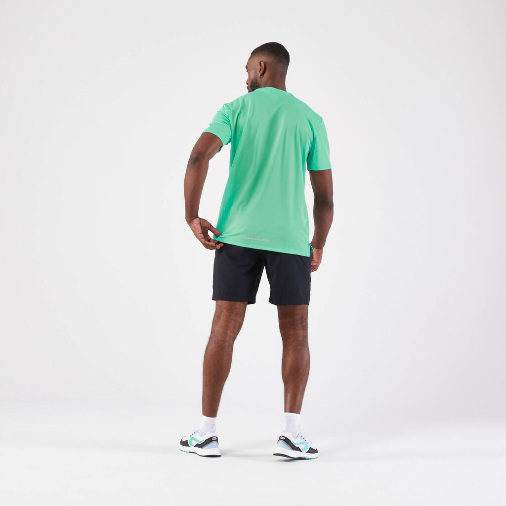Majica kratkih rukava za trčanje Kiprun Run 500 Dry prozračna muška mint zelena