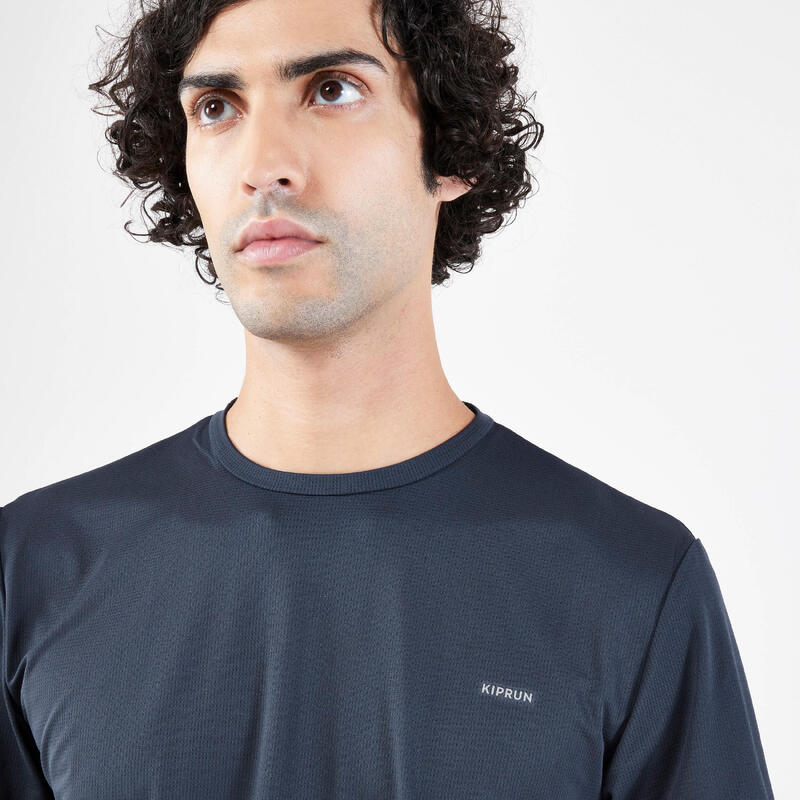 T-shirt de running respirant Homme - KIPRUN Run 500 Dry Bleu foncé