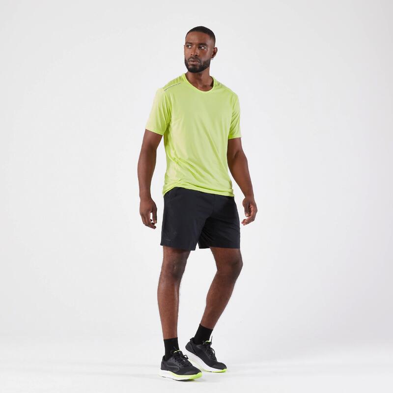 T-shirt running respirant homme - Dry+ Jaune