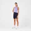 Lauf-Tanktop kurz Damen atmungsaktiv - Run 500 Dry violett