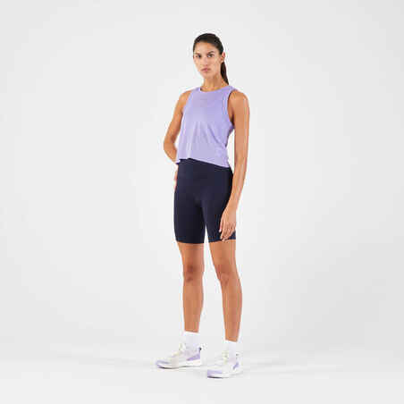 Vijolična ženska tekaška majica brez rokavov KIPRUN RUN 500