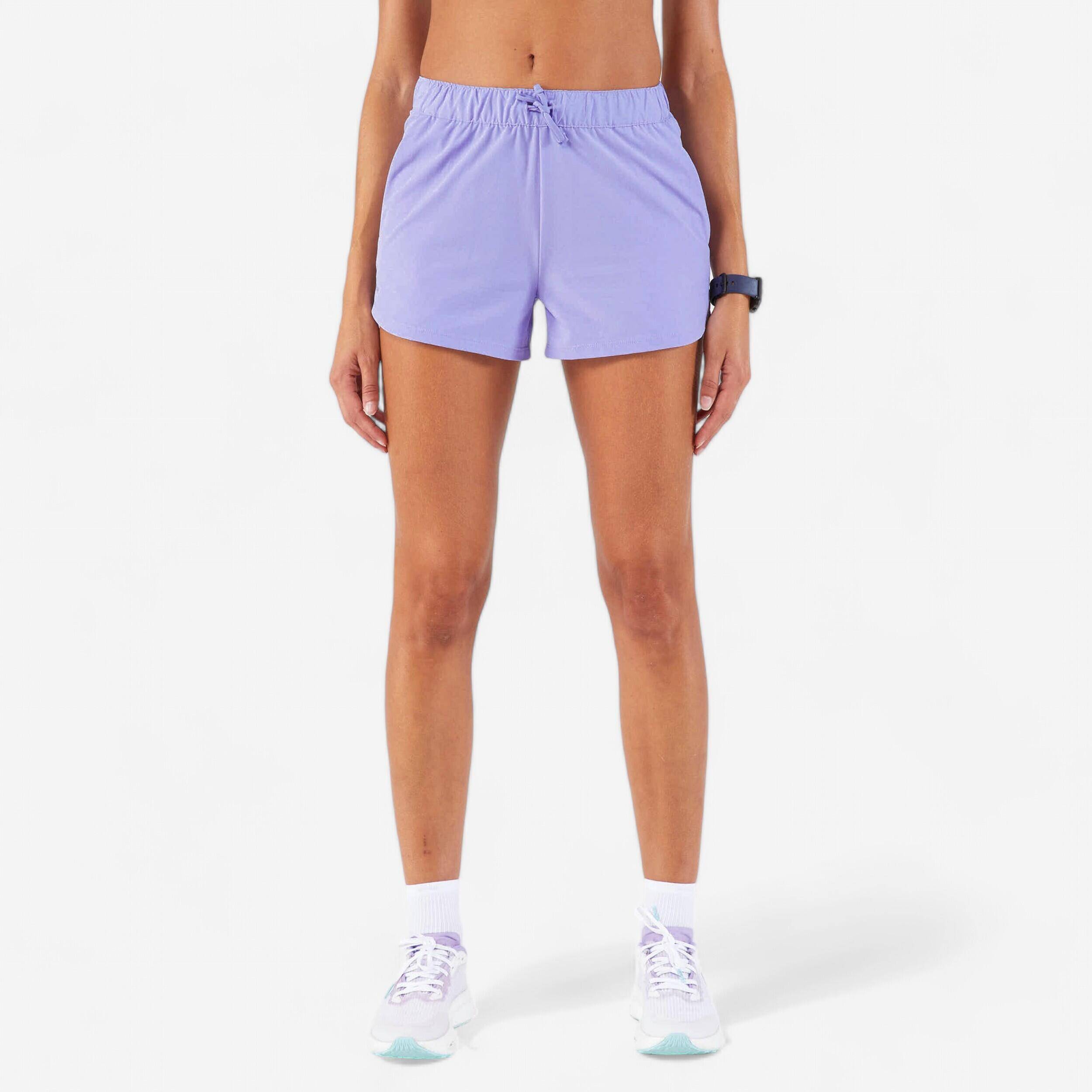 Women's Running & Trail Running Breathable Shorts KIPRUN Run 500 Dry-purple -  1