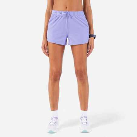 Short running y trail transpirable Mujer - KIPRUN Run 500 Dry violeta