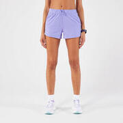 Pantalón corto running y trail transpirable Mujer - KIPRUN Run 500 Dry violeta