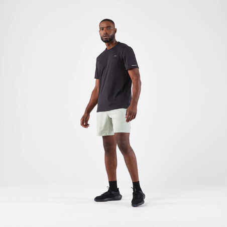חולצת טי נושמת לגברים דגם KIPRUN Run 500 Dry - שחור