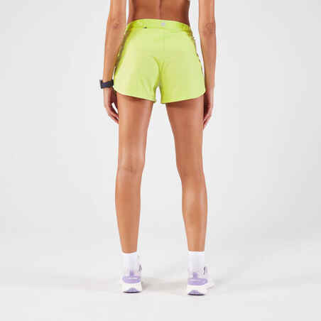 Women's Running & Trail Running Breathable Shorts KIPRUN Run 500 Dry-yellow