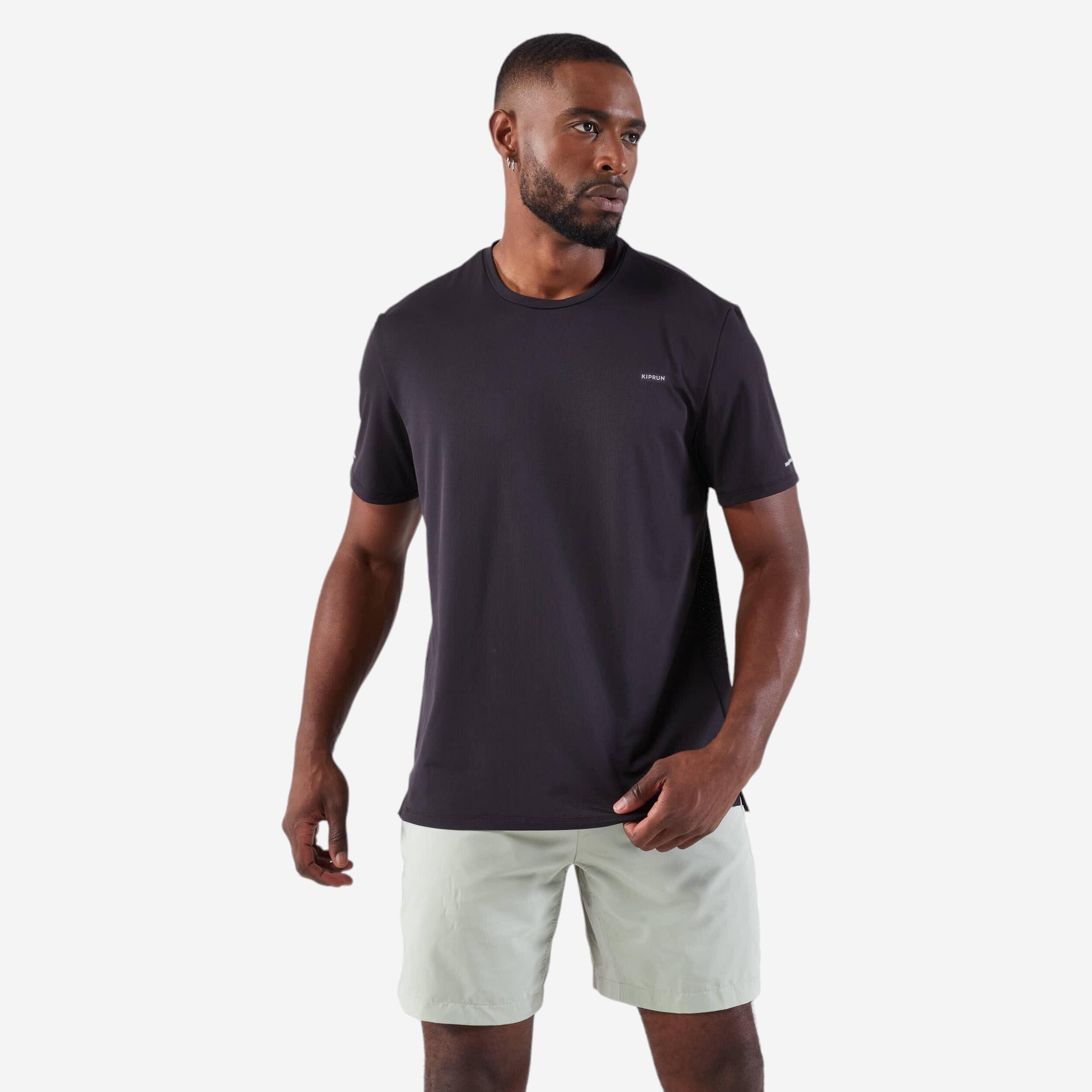 Kiprun Men's Running T-Shirt Run 500 Black