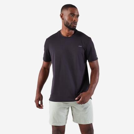 T-shirt de running respirant Homme - KIPRUN Run 500 Dry Vert foncé grisé