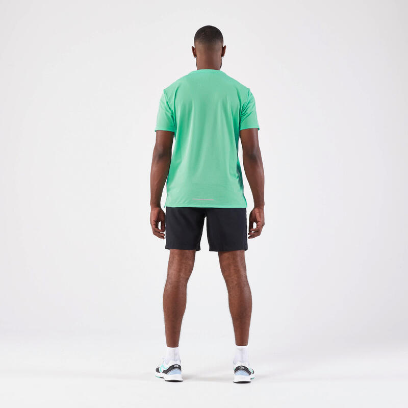 T-Shirt Respirável de Corrida Homem Run 500 Dry Verde Menta