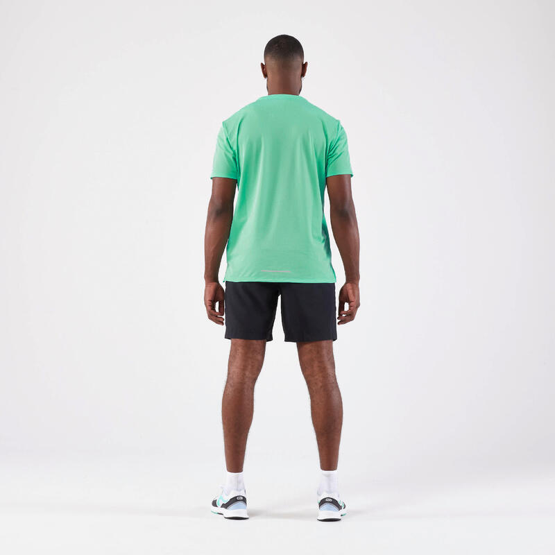 Tricou respirant alergare Jogging KIPRUN Run 500 Dry Verde Bărbați