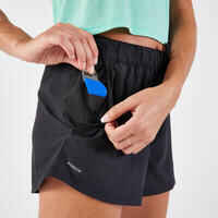 Women's Running & Trail Running Breathable Shorts KIPRUN Run 500 Dry-black