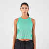 Sieviešu skriešanas krekls bez piedurknēm “Kiprun Run 500”, zaļš