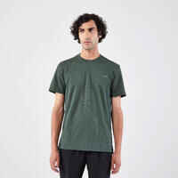 KIPRUN Run 500 Dry Men's Running Breathable T-shirt - Dark green grey