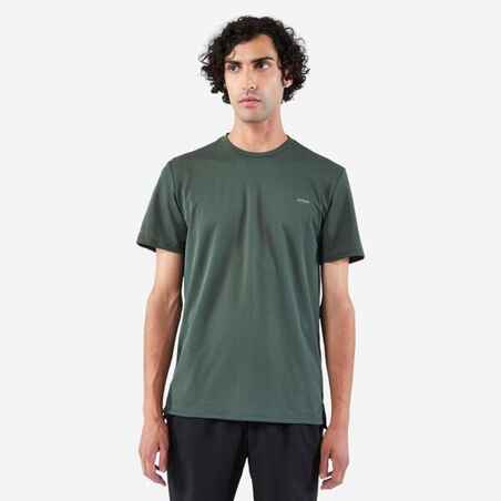 KIPRUN Run 500 Dry Men's Running Breathable T-shirt - Dark green grey