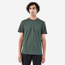 Ademend hardloopshirt met korte mouwen heren Run 500 Dry donker grijsgroen