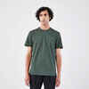 Vīriešu gaisu caurlaidīgs skriešanas T krekls “Run 500 Dry”, tumši zaļš/pelēks