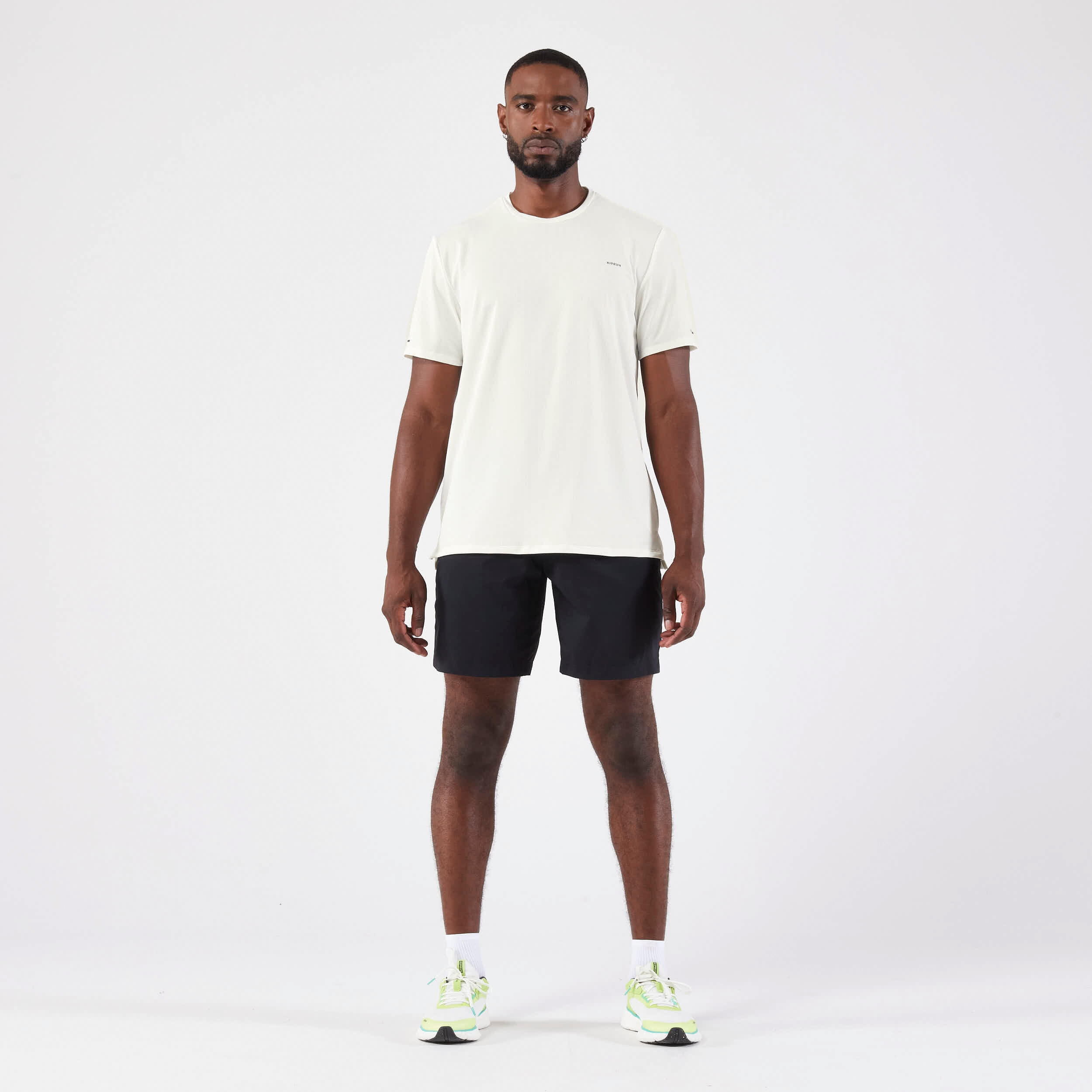 Ademend hardloopshirt voor heren Run 500 Dry wit 2/5