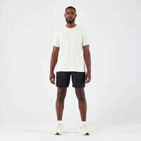 חולצת טי נושמת לגברים דגם KIPRUN Run 500 Dry - קרם