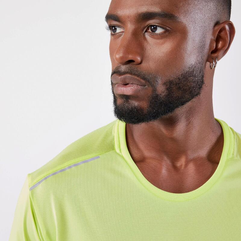 T-shirt running respirant homme - Dry+ Jaune