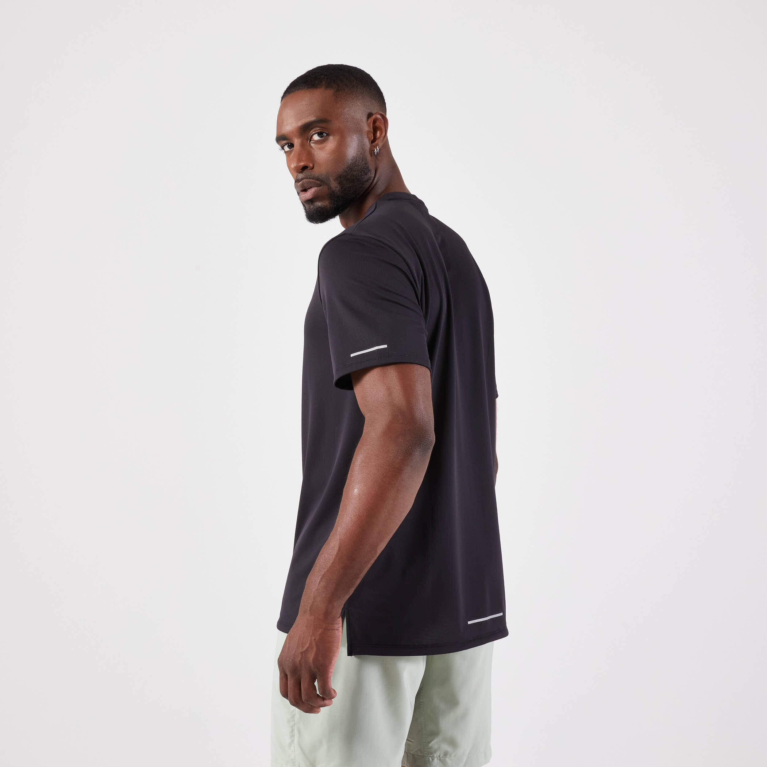 Men's Running Breathable T-shirt Run 500 Dry- SmokedBlack -  3