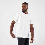 T-shirt de running respirant Homme - KIPRUN Run 500 Dry Blanc cassé