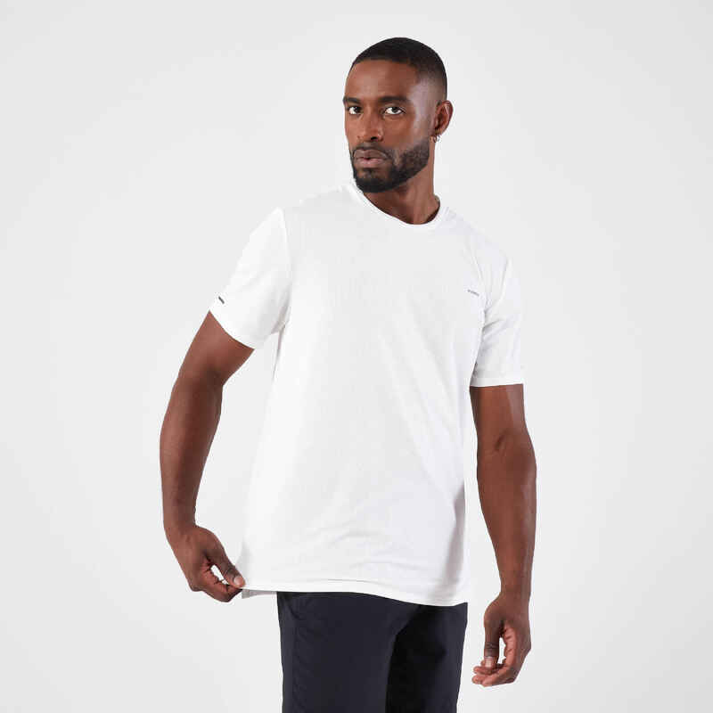 Men's Running Breathable T-shirt KIPRUN Run 500 Dry-Off White